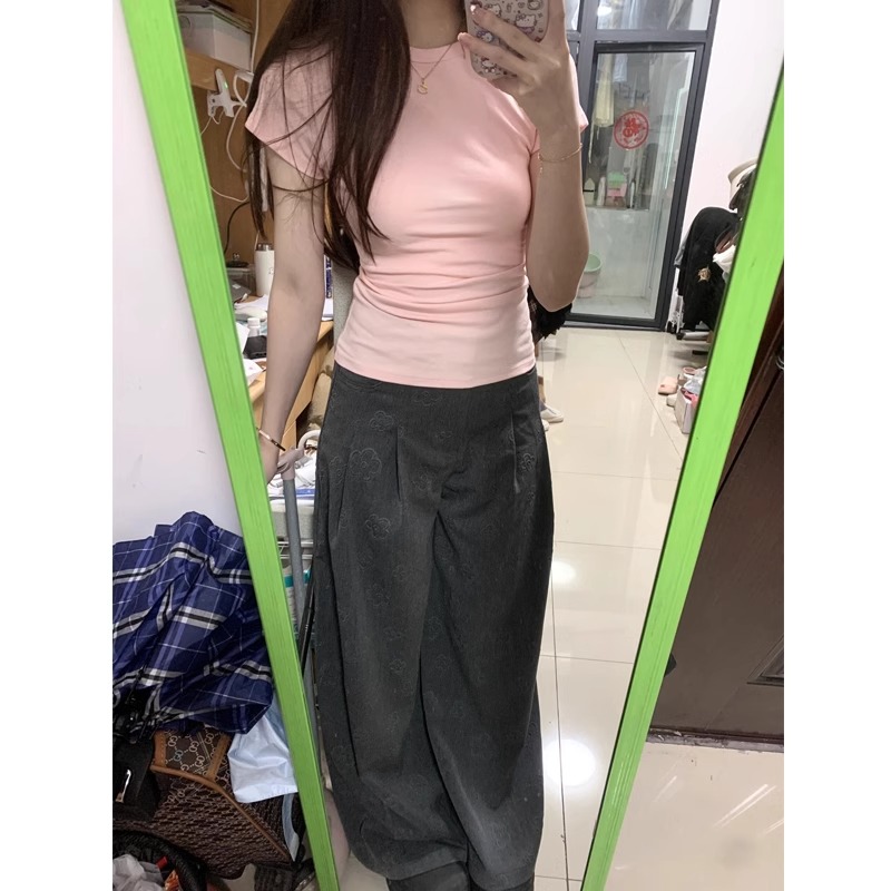 純棉210克40支奧代爾帶彈力直播品質 純色 修身短袖t恤女