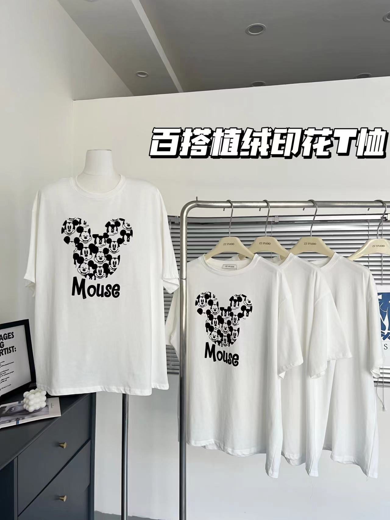 官圖 重磅/精梳純棉 後包領 有縫邊 S-XXXL 夏裝短袖T恤女