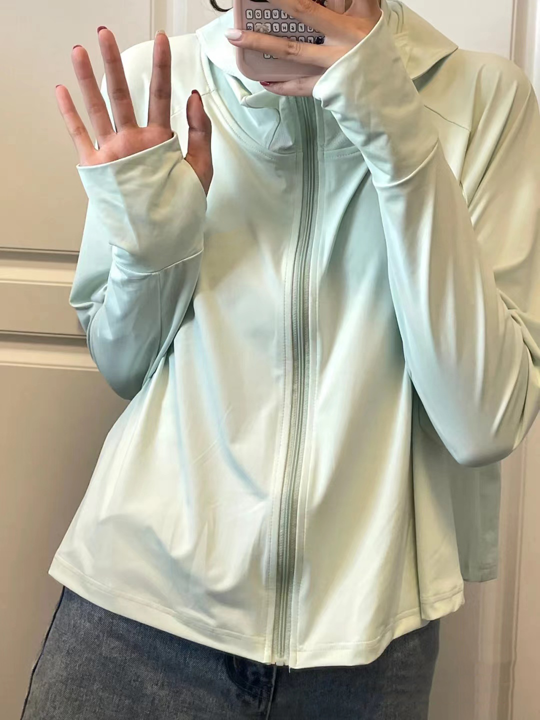 防曬衣女2024新款夏季薄款防曬服防紫外線短款長袖連帽上衣