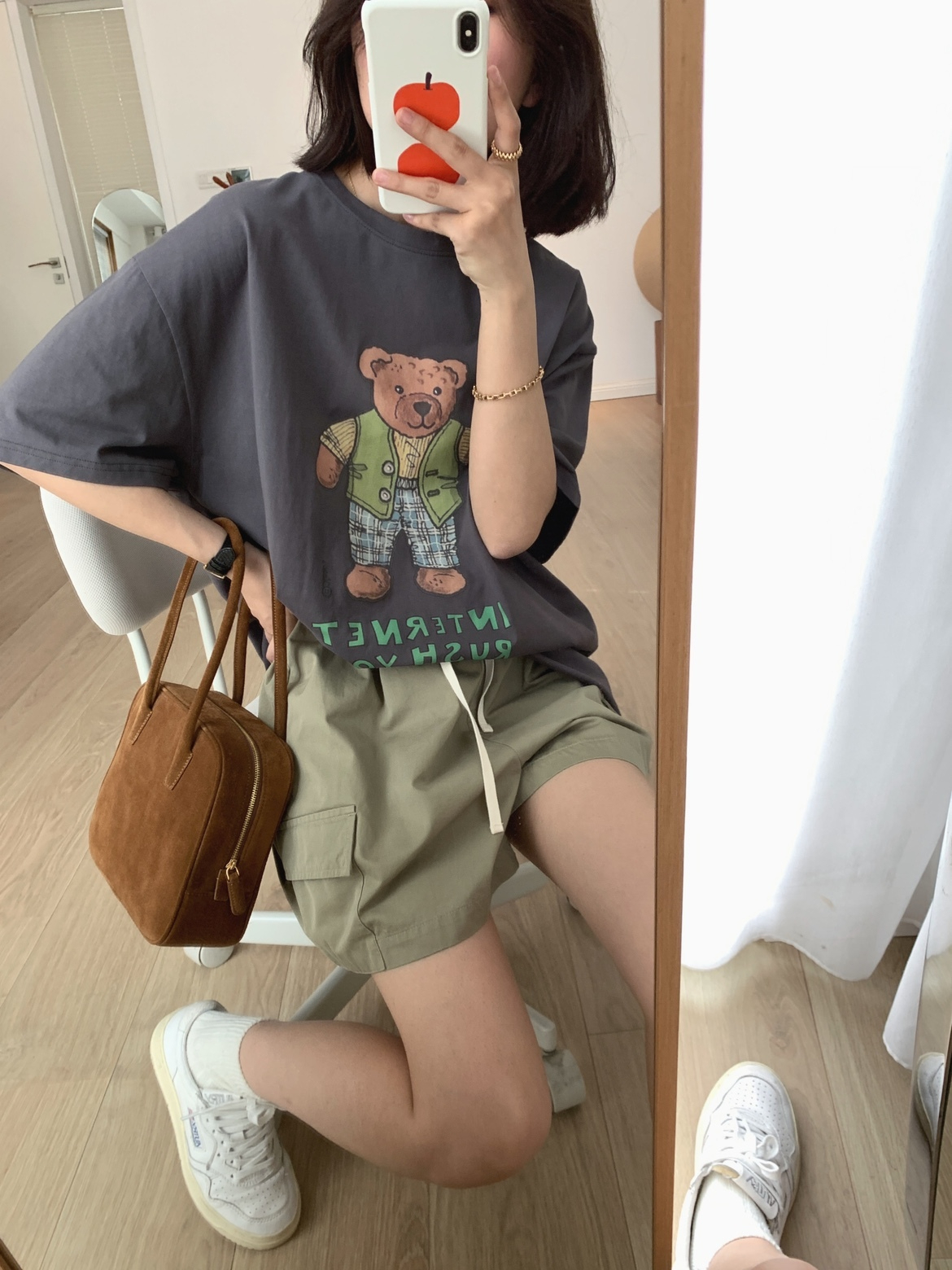 印花圓領短袖T恤女春夏季新款港味寬鬆顯瘦休閒百搭上衣