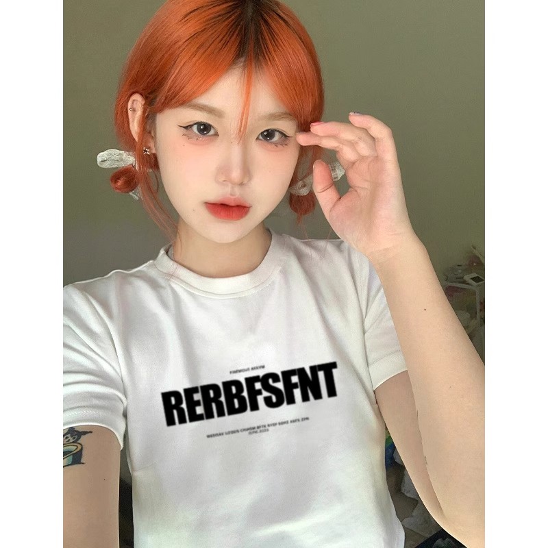 1*1純棉 高彈力美式夏季純欲辣妹短款修身小眾設計感別致上衣