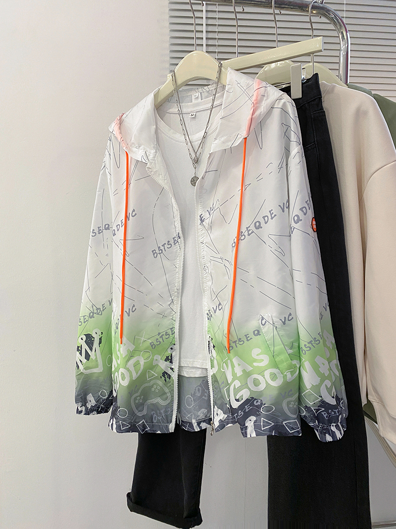 |  | 夏季寬鬆休閒洋氣百搭薄款拉鏈開衫防曬服外套女