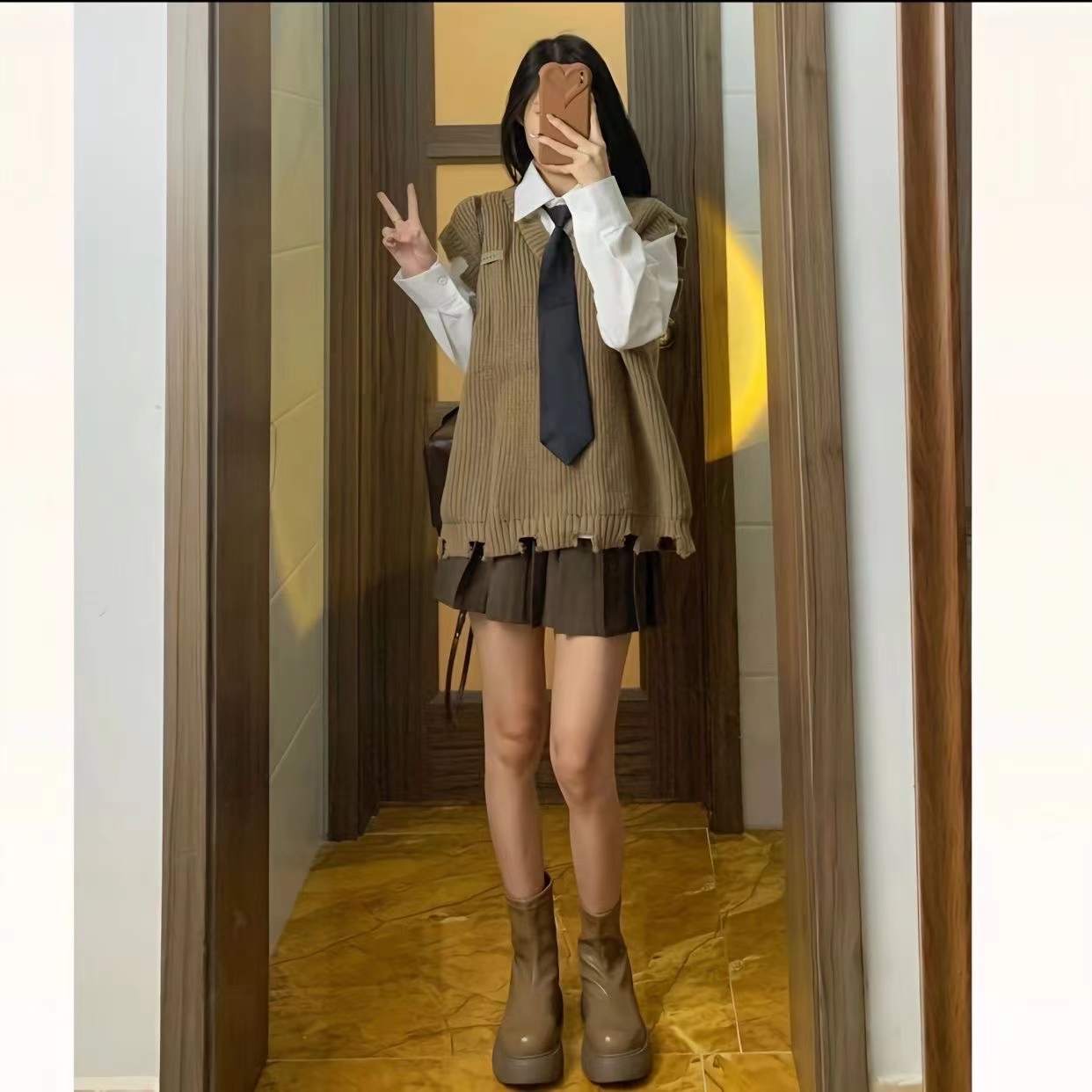 無袖針織馬甲女早秋季外搭韓版寬鬆顯瘦疊穿毛衣背心坎肩薄