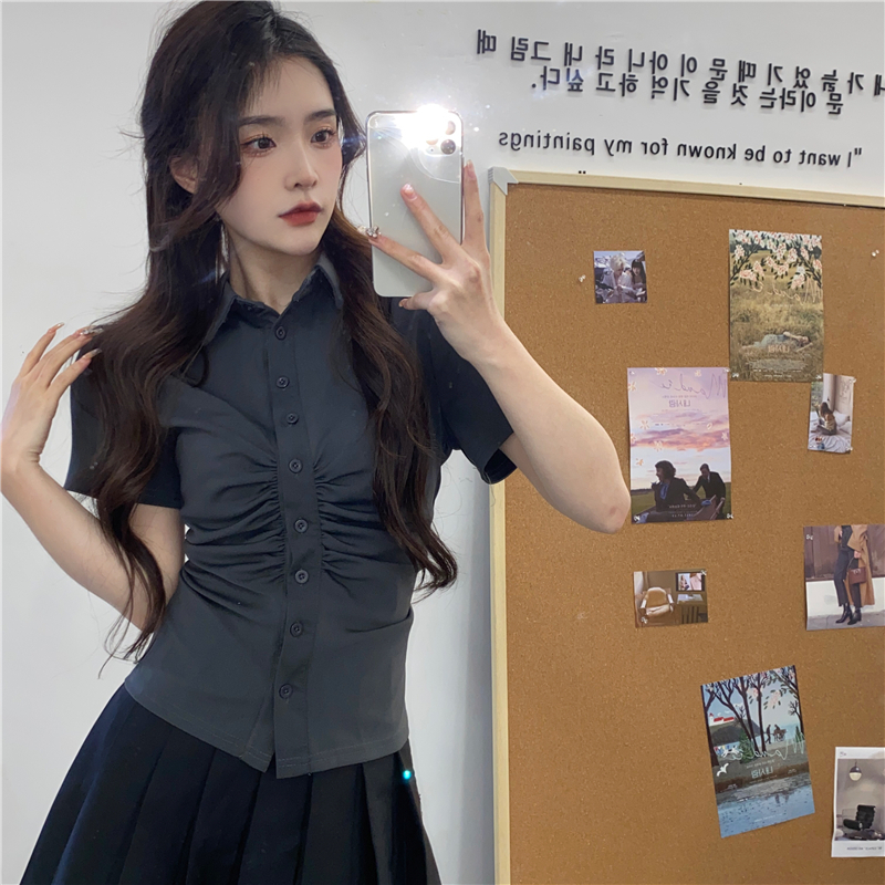 早春季女裝茶系穿搭一整套性感jk制服減齡百褶裙兩件套裝連衣裙子