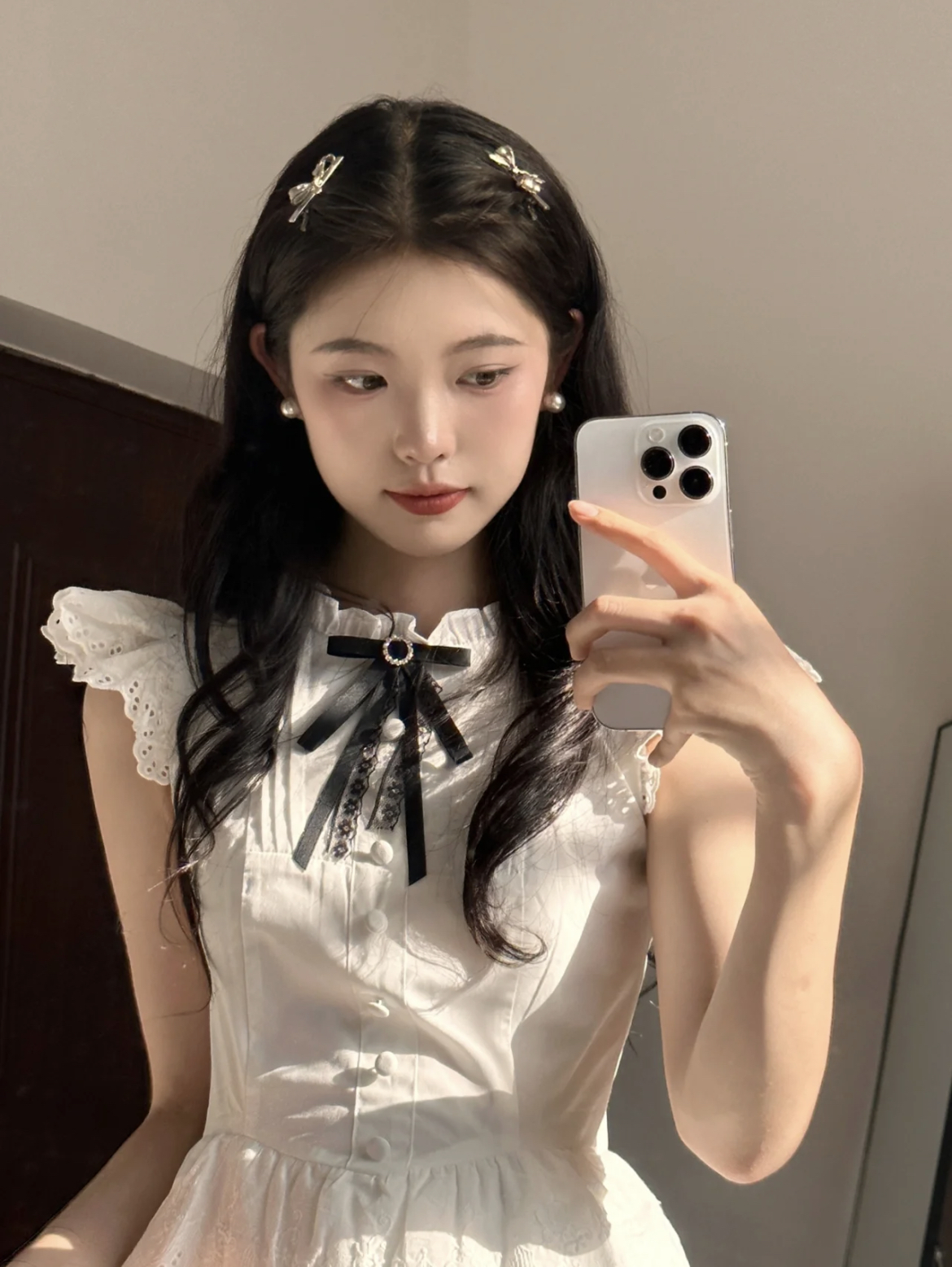 夏季小飛袖高級甜美連衣裙收腰顯瘦蓬蓬蛋糕裙小個子