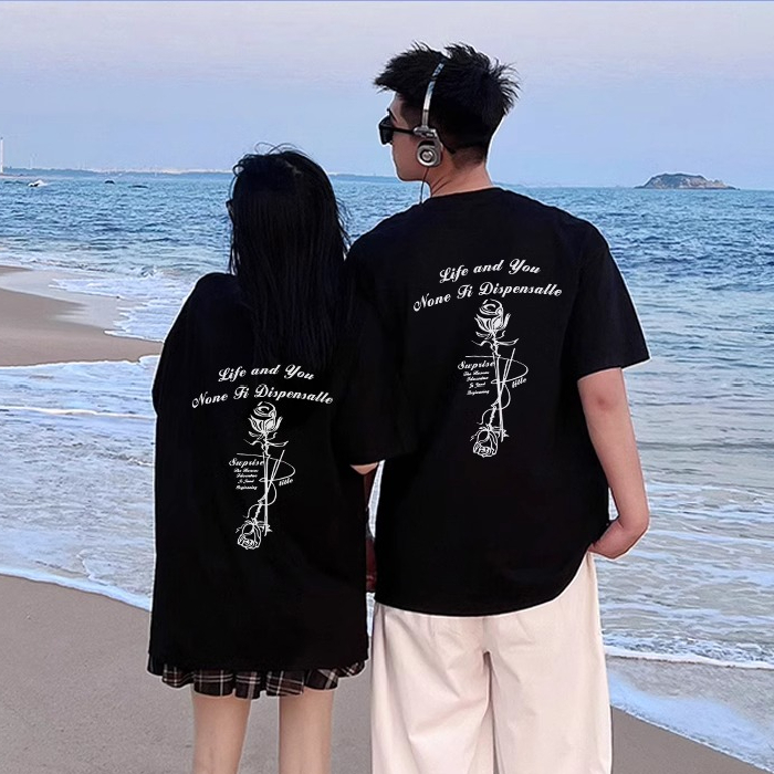 情侶裝潮牌網紅很仙的設計感小眾夏季裝新款不一樣的短袖t恤