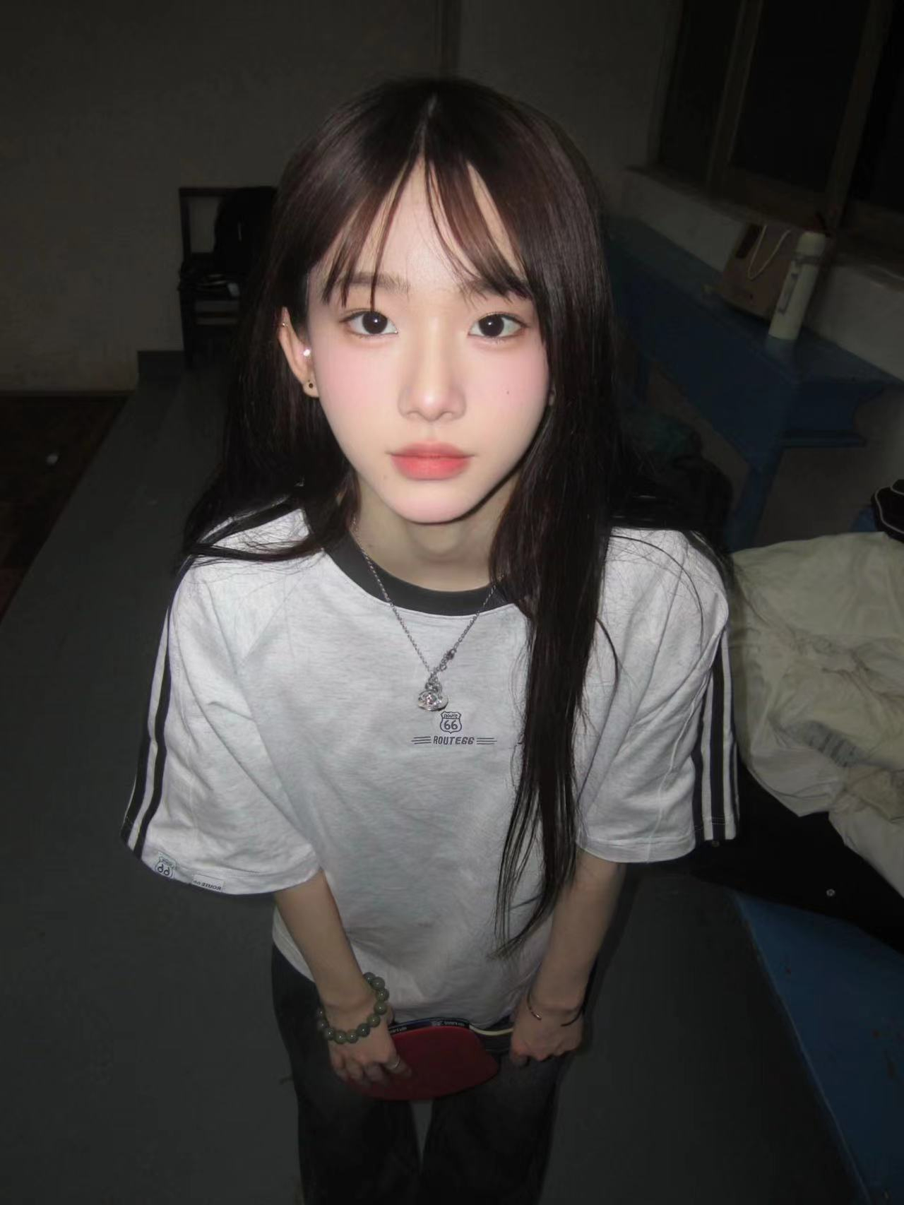 小紅書原版 200克純棉精梳緊密三條槓短袖T恤