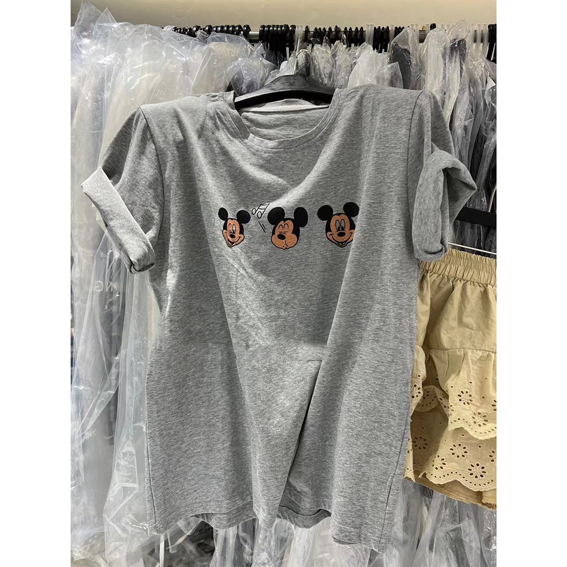 官圖 重磅/精梳純棉 後包領 有縫邊 S-XXXL 夏裝短袖T恤女