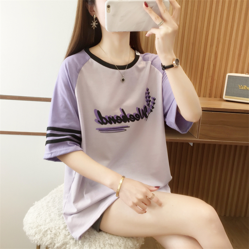實拍首發6535棉夏季新款時尚休閒薄款短袖T恤女韓版寬鬆上衣
