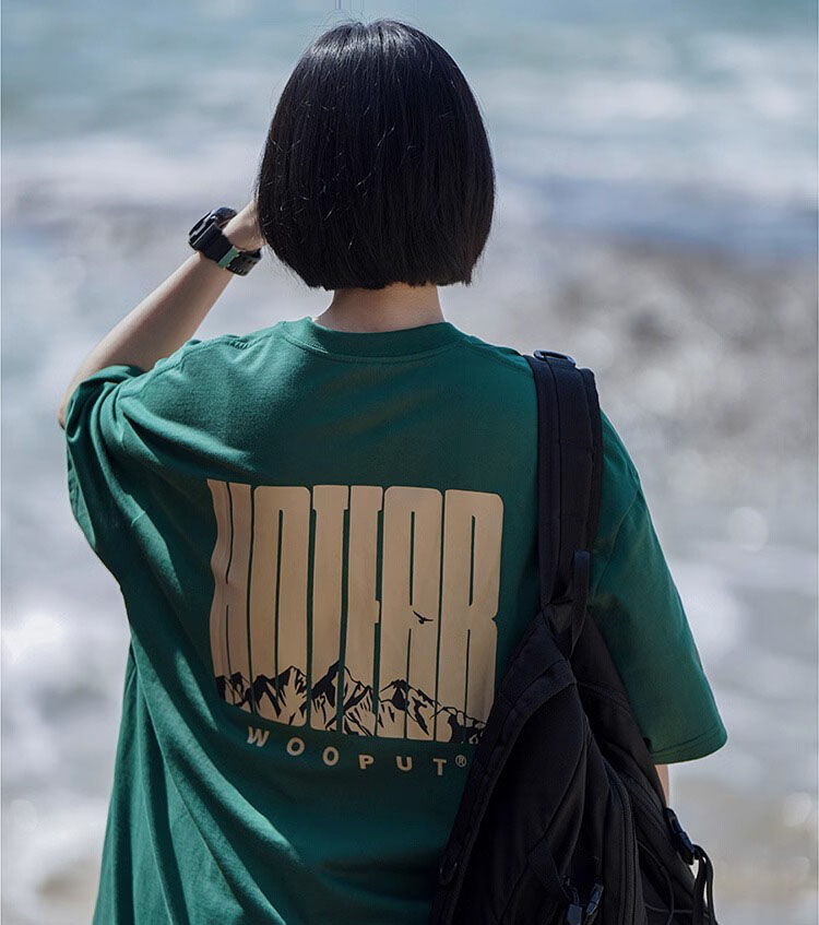國潮印花夏季寬鬆短袖T恤男女生情侶款半袖圓領潮流INS