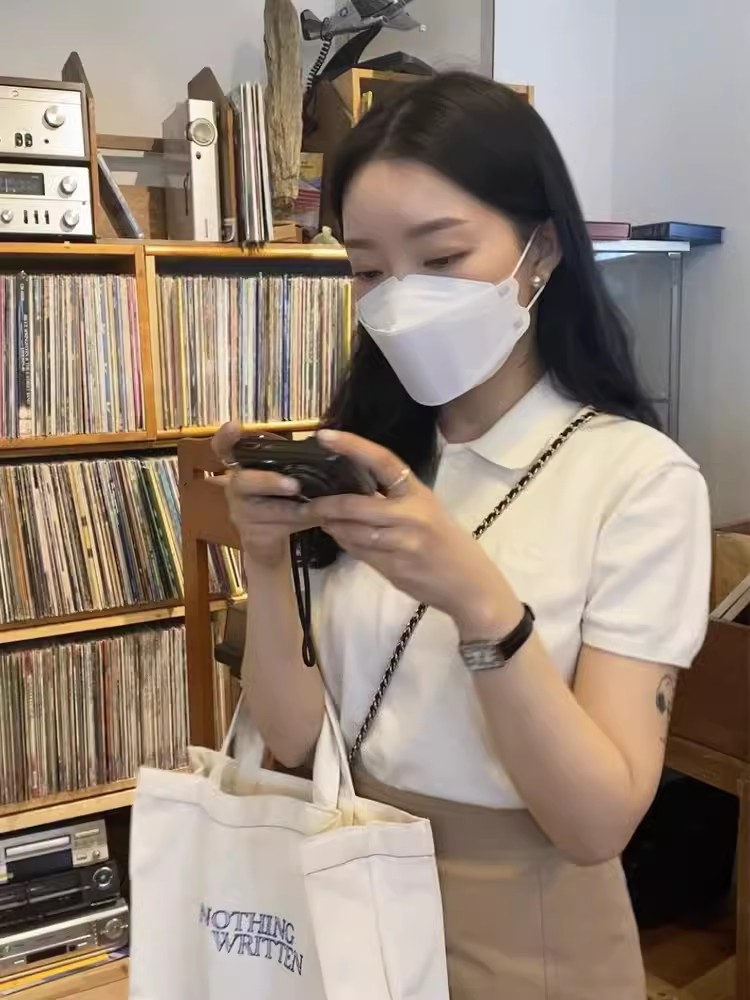 THE BARNNET 夏季精緻韓風八奶休閒翻領修身純棉短袖POLO衫女