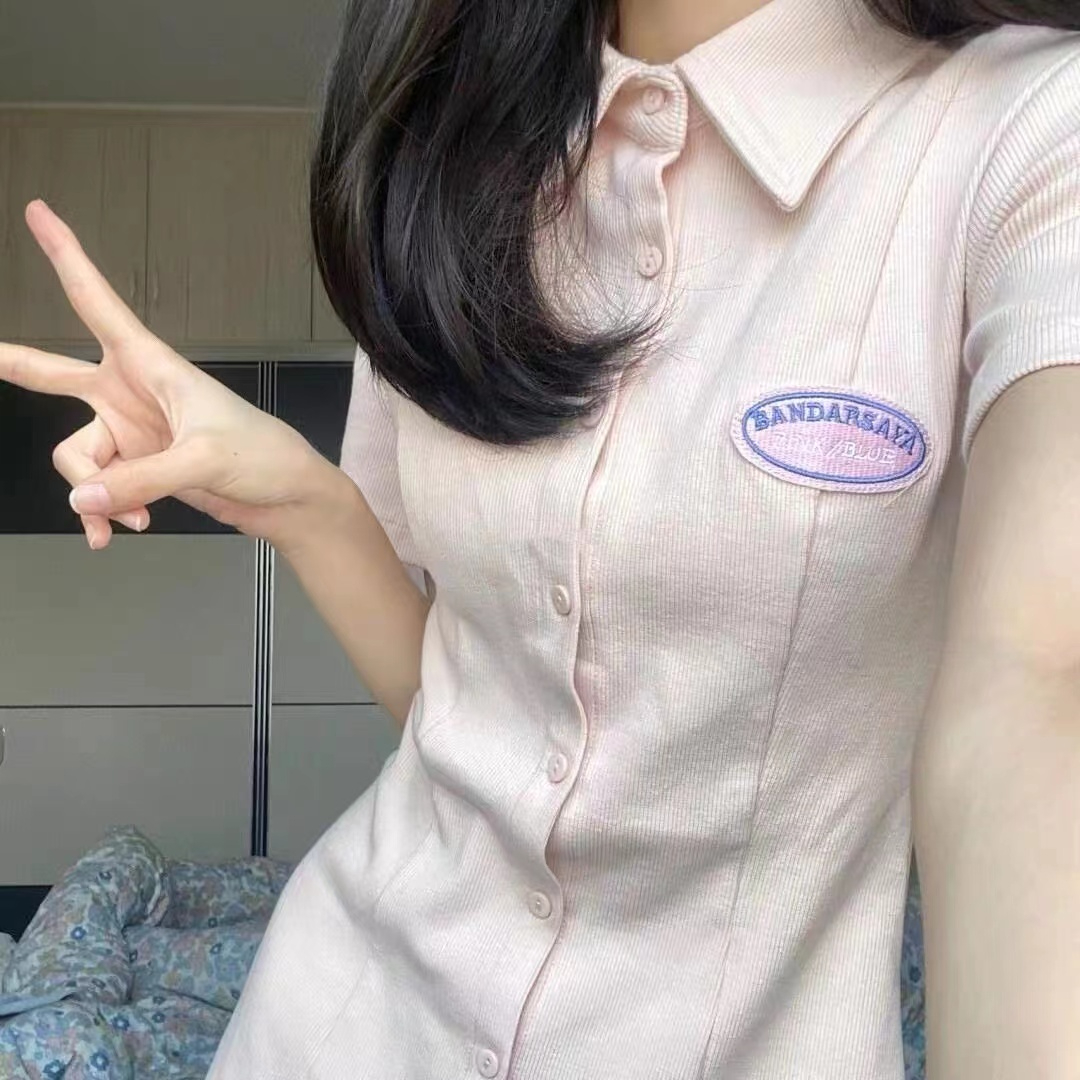 可鹽可甜少女收腰A字裙子2024夏季新款顯瘦學院風初戀超仙連衣裙