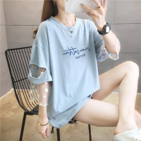 首發實拍6535棉 短袖T恤女學生班服閨蜜裝夏季新款潮打底衫