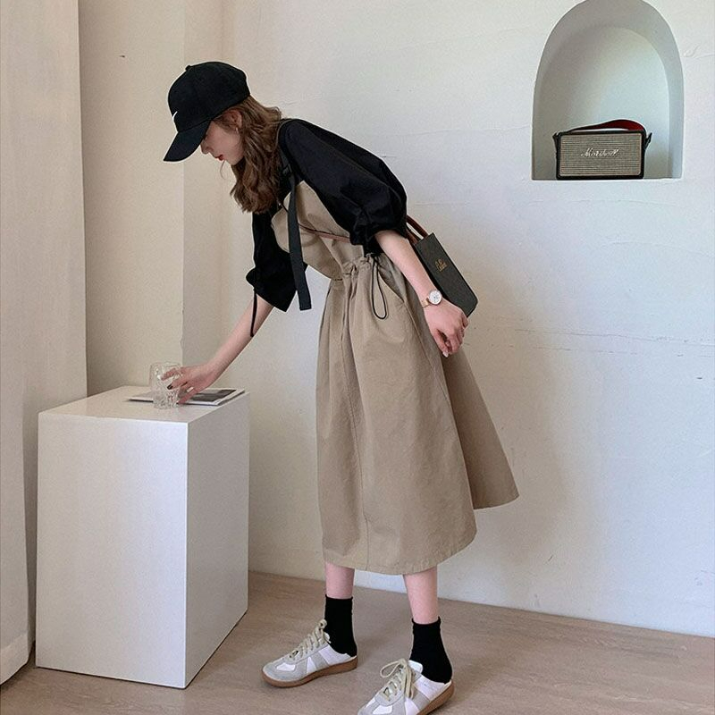 法式高級感氣質長裙兩件套裝早春裝2024年新款女裝背帶連衣裙子夏