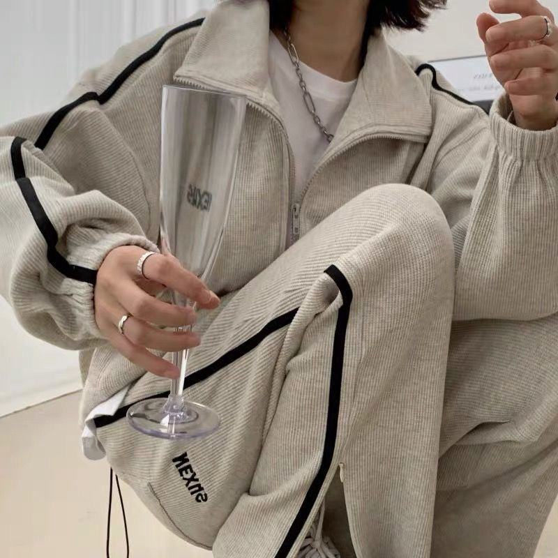女春秋衛衣ins潮學生韓版寬鬆顯瘦時尚休閒兩件套跑步服