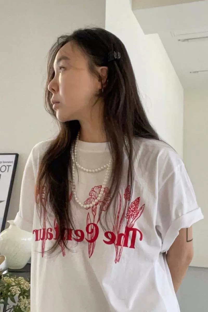 官圖220克/精梳純棉後包領有縫邊S-XXXL夏裝短袖T恤女