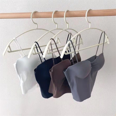 Price~Solid Color Seamless Ice Ribbon Bra Pad Wrap Chest Bottoming Top Tube Top Wear Small Camisole