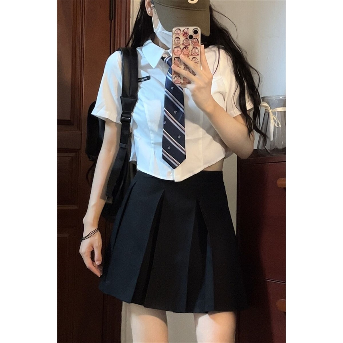 學院風日系jk白襯衫女夏設計感修身收腰顯瘦襯衣純欲辣妹短袖上衣