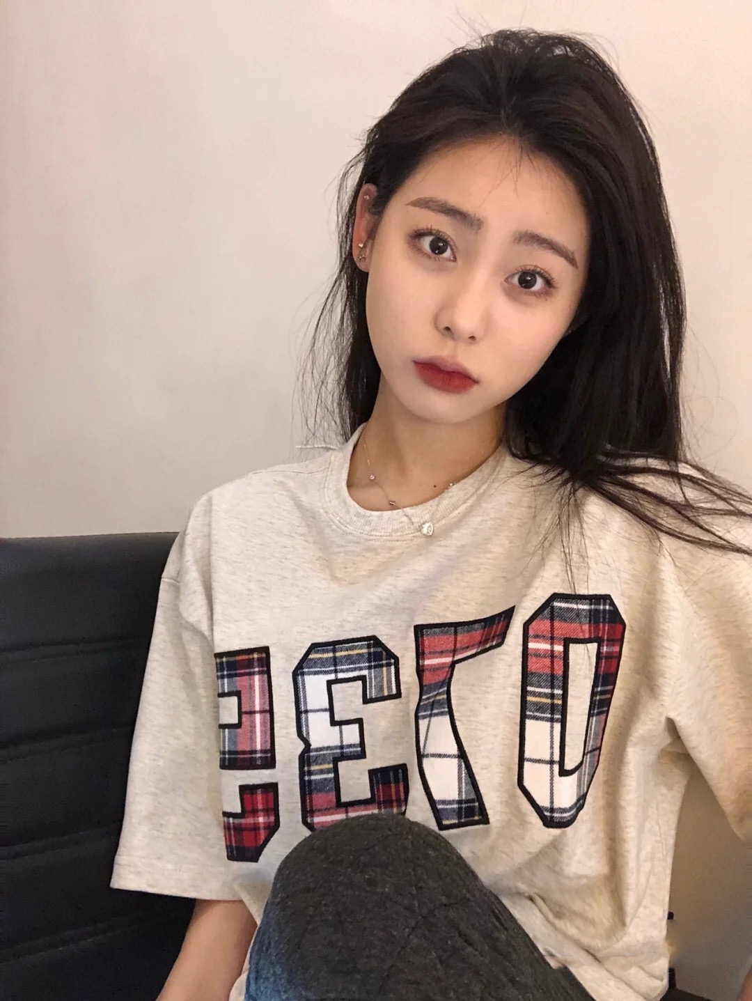 vintage美式復古潮牌格子印花數字短袖T恤男女情侶上衣小眾款