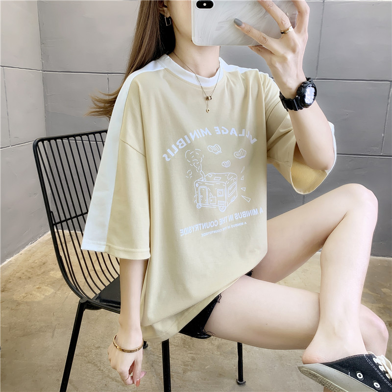 首發實拍6535棉 短袖T恤女學生班服閨蜜裝夏季新款潮打底衫
