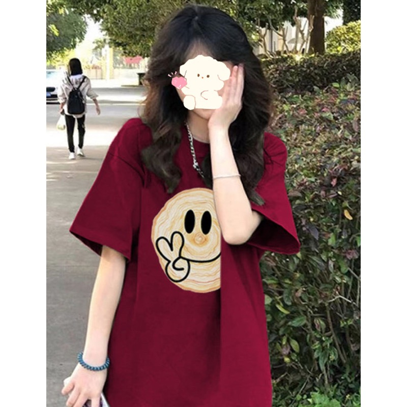 200克/精梳純棉後包領 有縫邊S-XXXL夏裝短袖T恤女