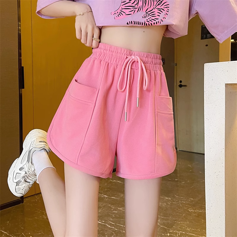 首發實拍夏季新款寬鬆休閒顯瘦闊腿百搭短褲女