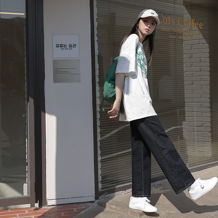 實拍白色t恤女設計感小眾夏季新款短袖寬鬆半袖上衣服女ins潮