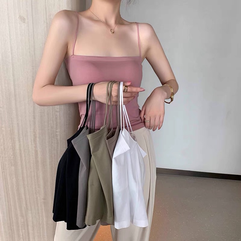 吊帶背心裹胸內衣女士打底抹胸透氣美背無鋼圈休閒長短款簡約夏季