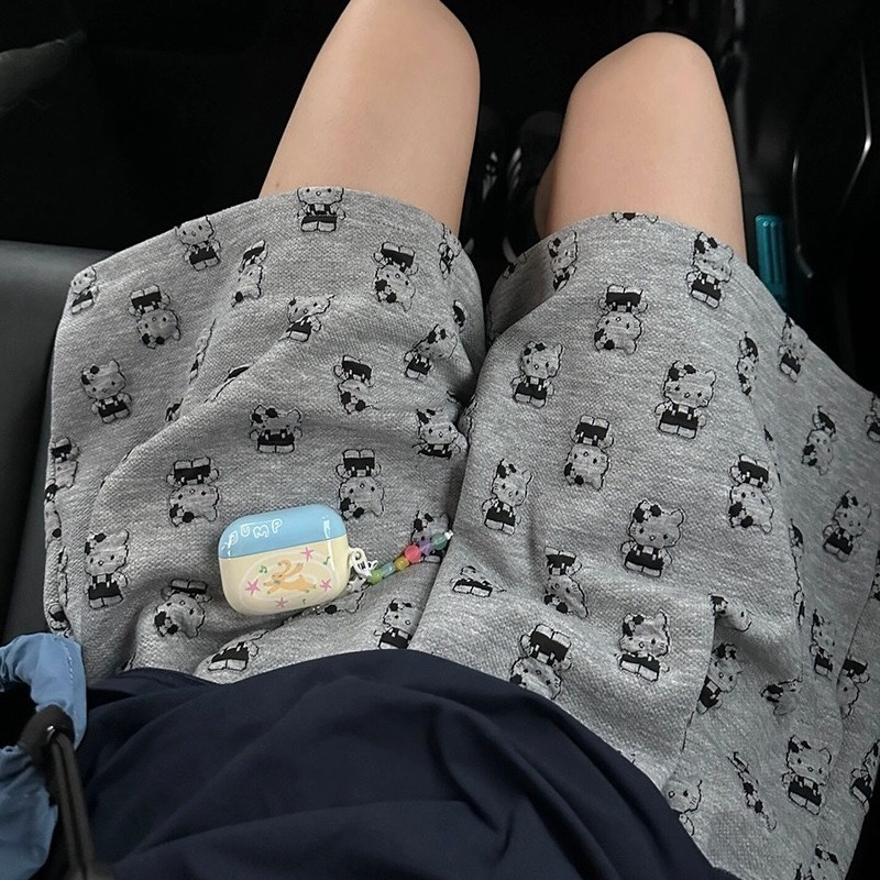 320克提花 高腰短褲女夏季新款寬鬆顯瘦休閒褲