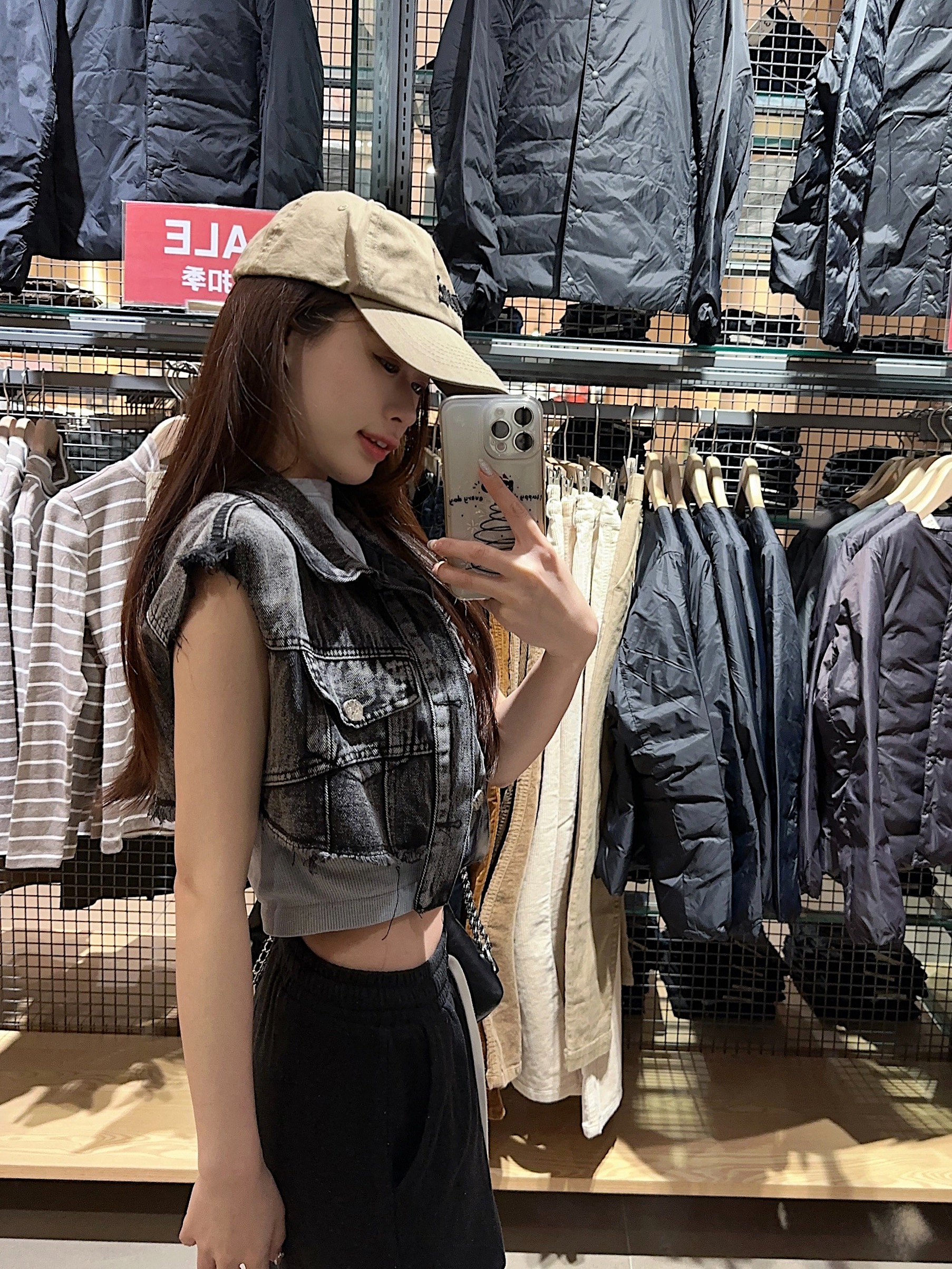 實拍~復古洋氣時髦潮流毛邊牛仔馬夾甲背心女款外穿搭小個子