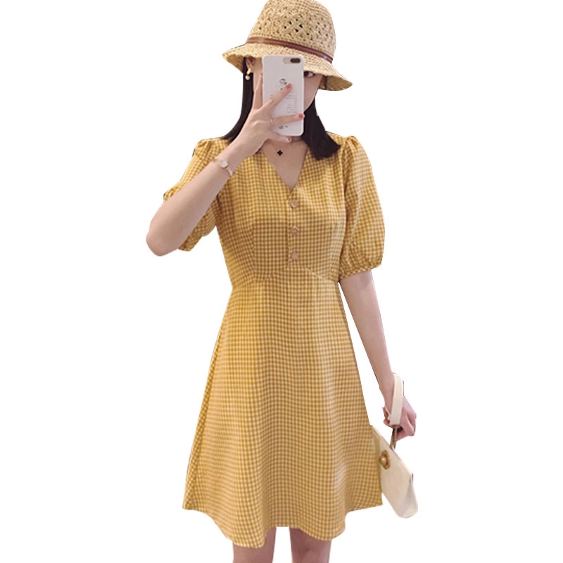 夏裝2024新款顯瘦女矮小個子胖mm心機姐妹裝連衣裙子氣場短款