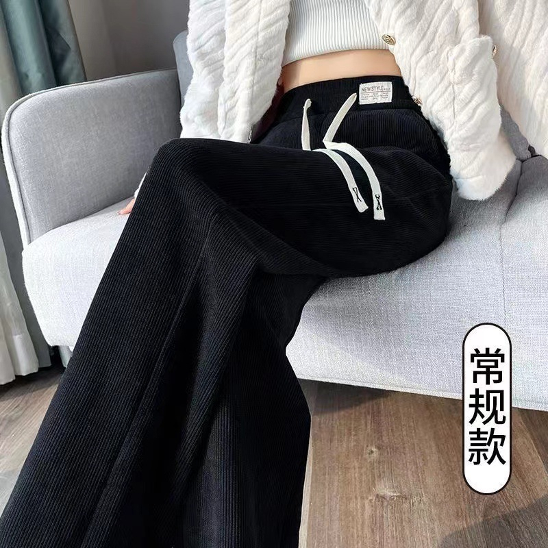 闊腿褲女春夏季百搭長褲2024新款春夏女褲薄款直筒休閒褲子