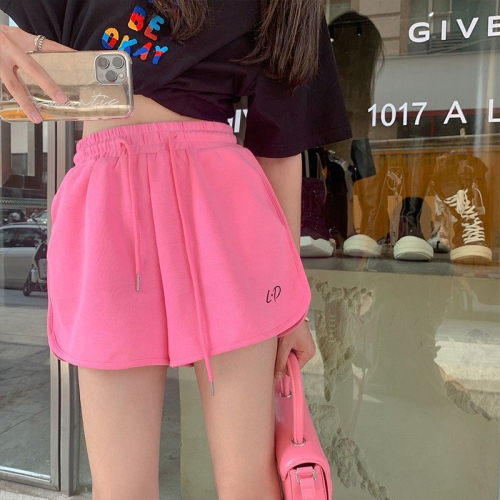 2024 summer new Korean style pure cotton Chinese cotton quality wide leg shorts thin sports MM large size
