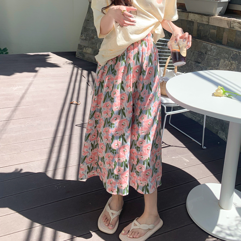 夏季2024新款溫柔風碎花半身裙女