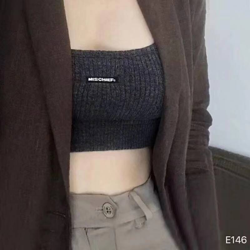 明星同款內搭純色性感裹胸吊帶