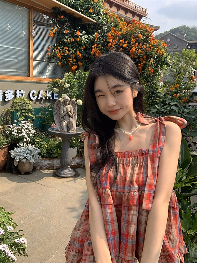 滌棉短款無袖外穿小吊帶夏季甜辣妹多巴胺穿搭氣質背心衣