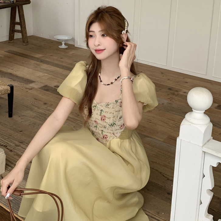 2024 pure lust style design splicing long skirt temperament petite skirt summer