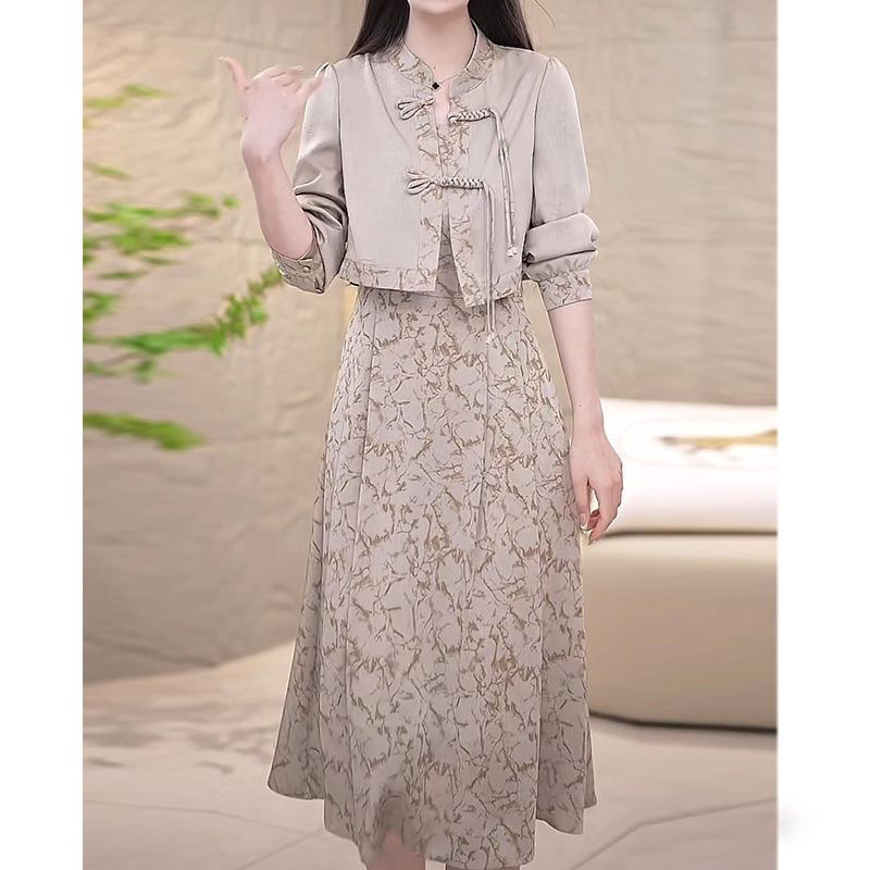 Official picture original quality large size 2024 spring temperament celebrity slimming two-piece suit skirt