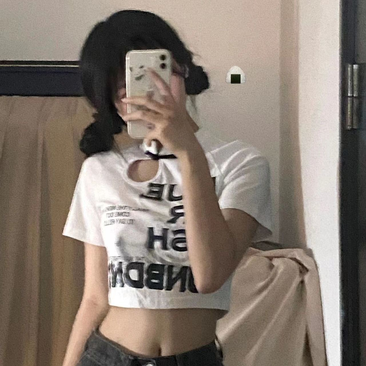 辣妹中國風小眾短袖t恤女2024夏季新款立領不規則高腰短款上衣ins