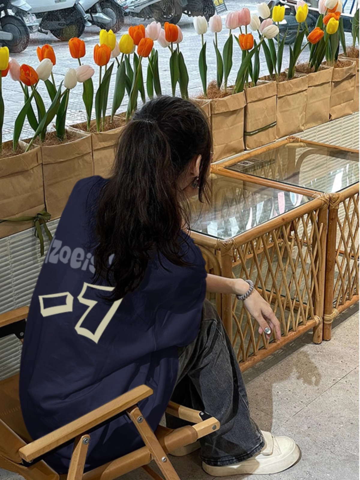 小眾設計感寬鬆圓領短袖T恤女夏季新款美式純棉內搭打底衫上衣服