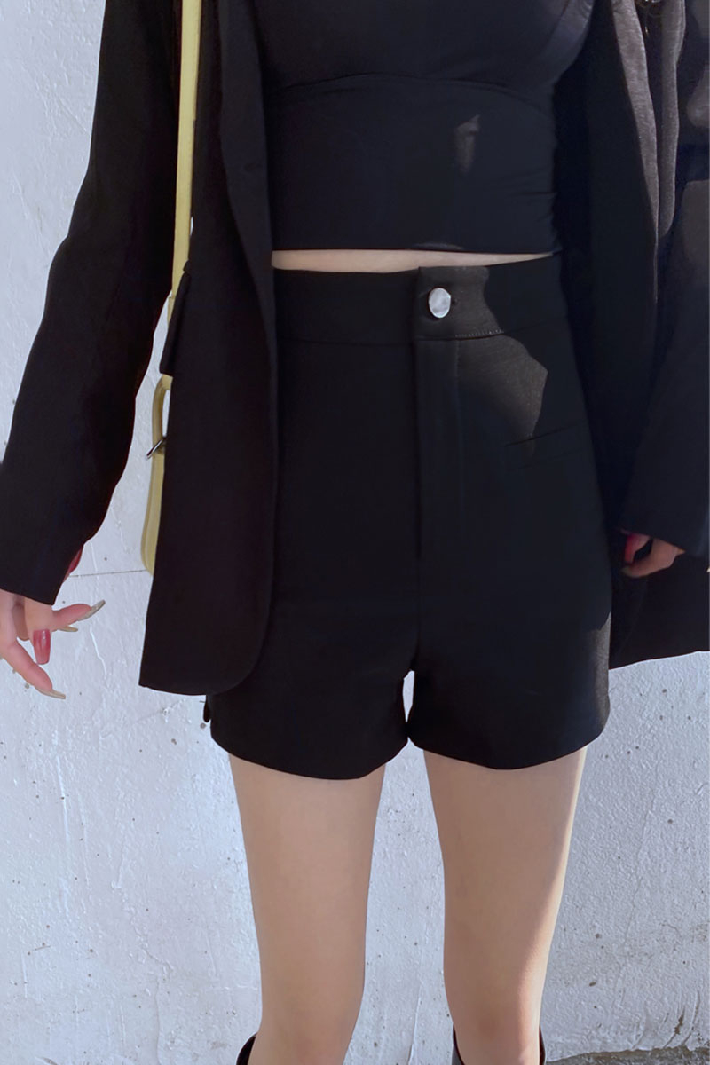 黑色高腰彈力短褲2024新款春夏季外穿女顯瘦辣妹打底褲休閒短褲
