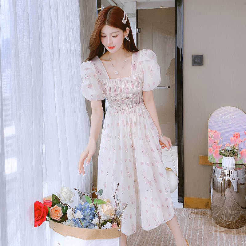 孕婦裝夏裝2024新款韓版碎花高腰英倫風減齡休閒夏季時尚孕婦連衣