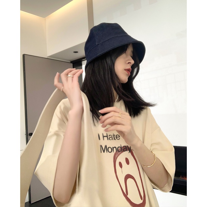 印花寬鬆短袖t恤女