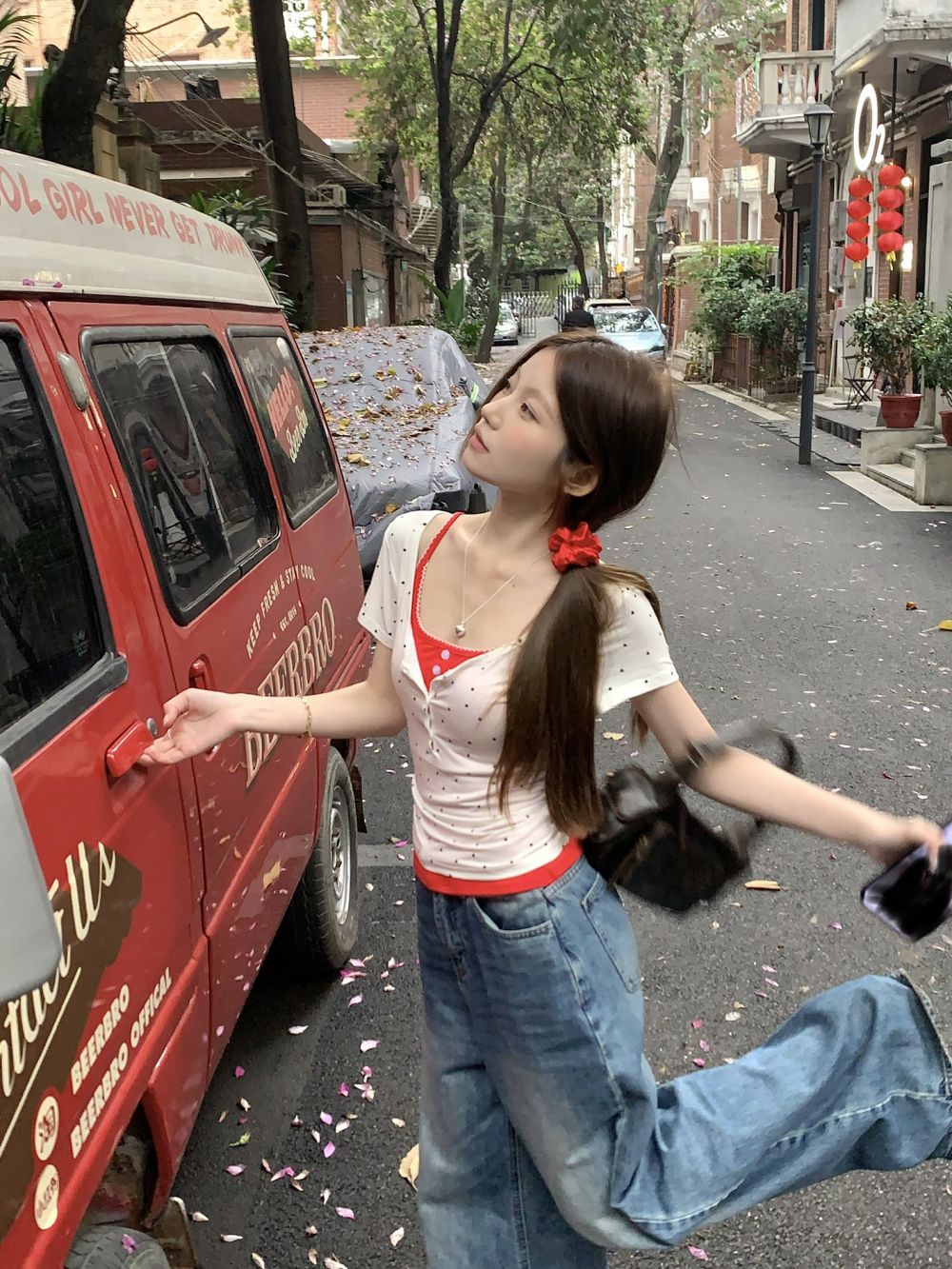 實拍三標齊波點半開紐扣短袖疊穿設計甜辣修身顯瘦T