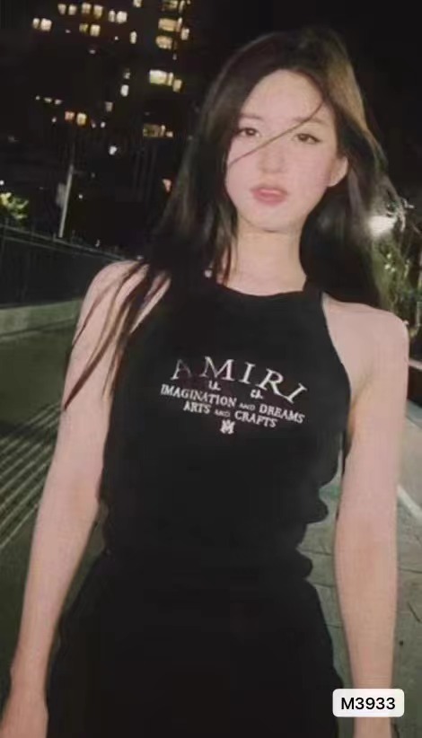 夏季新款設計感時髦簡約字母印花顯瘦吊帶