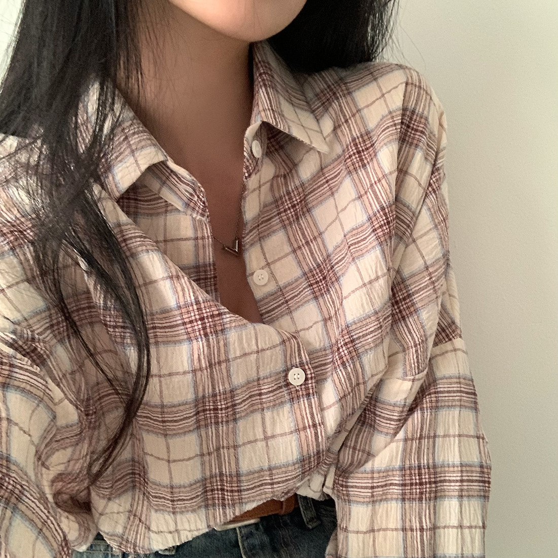 ins格子襯衫