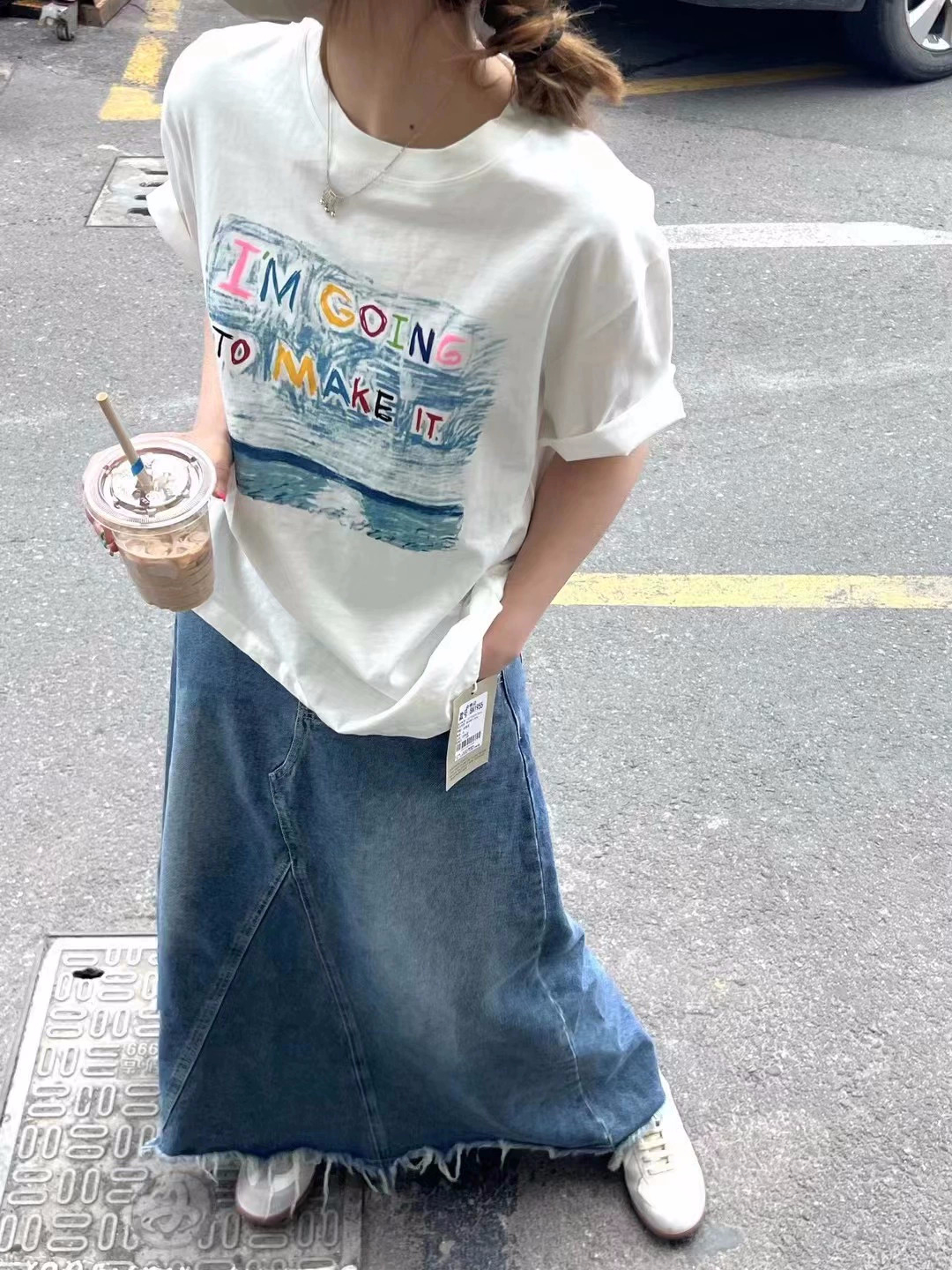 官圖220克/精梳純棉後包領有縫邊S-XXXL夏裝短袖T恤女