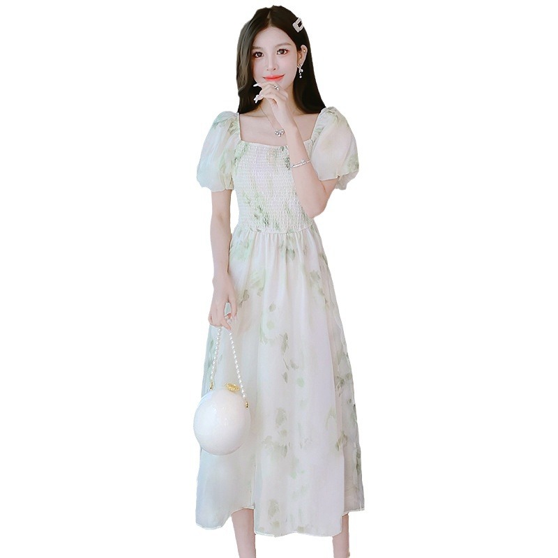 孕婦裝夏裝2024新款韓版碎花高腰英倫風減齡休閒夏季時尚孕婦連衣