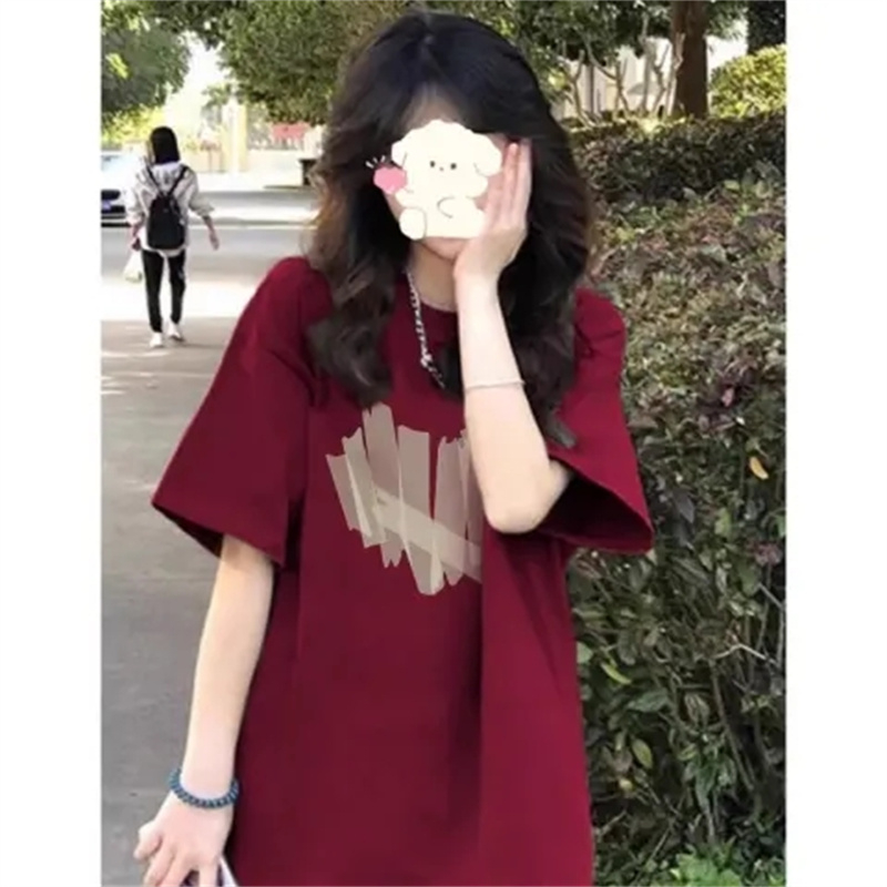 短袖t恤女夏季寬鬆顯瘦減齡上衣洋氣減齡上衣