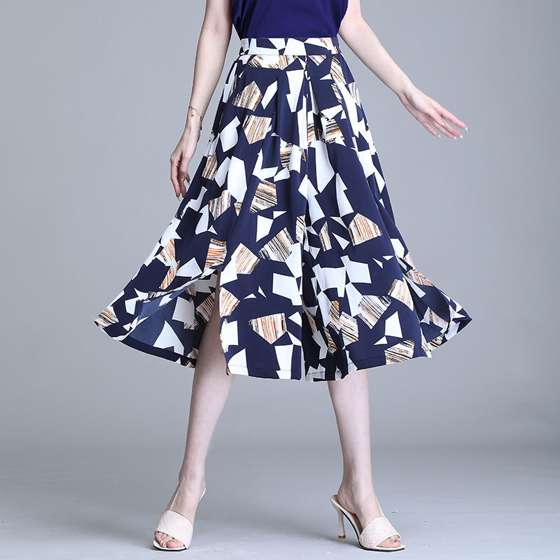 Chiffon drape 2024 spring loose wide-leg pants Korean style high-waisted cropped pants for women casual pants